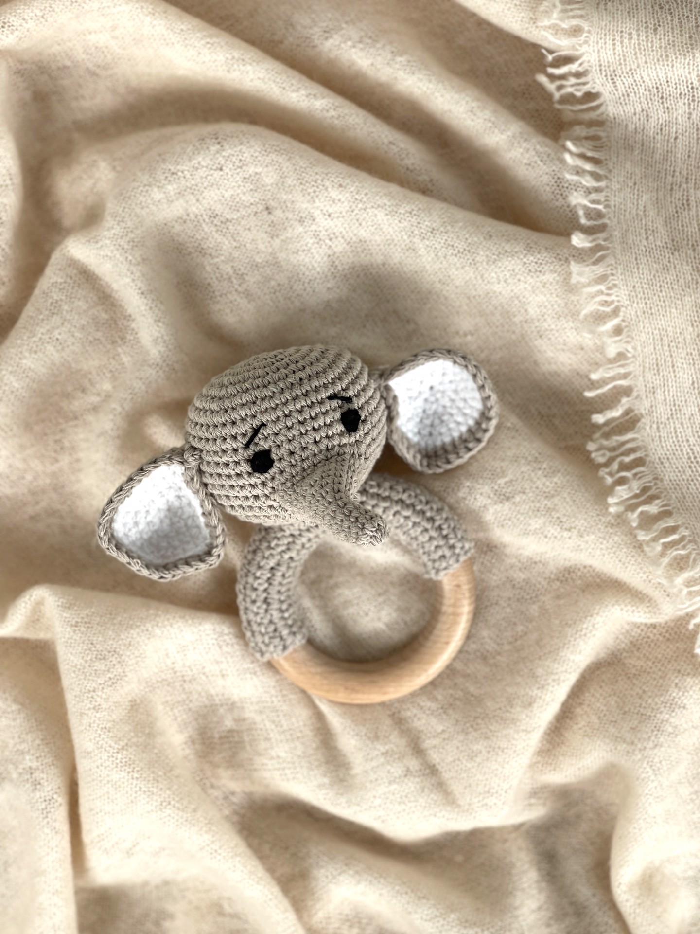 Beißring gehäkelt Elefant