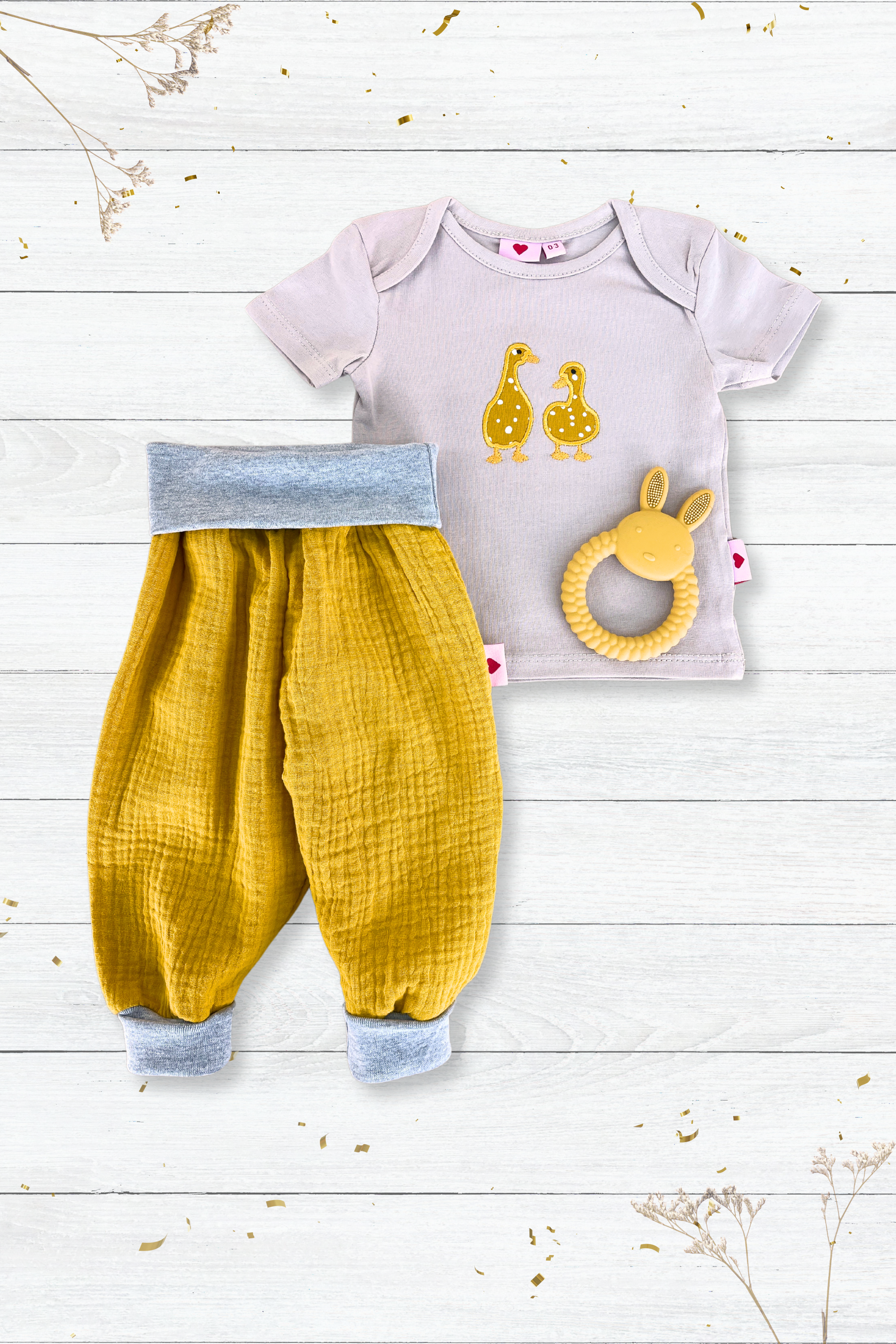 Sommerhose Baby  uni gelb