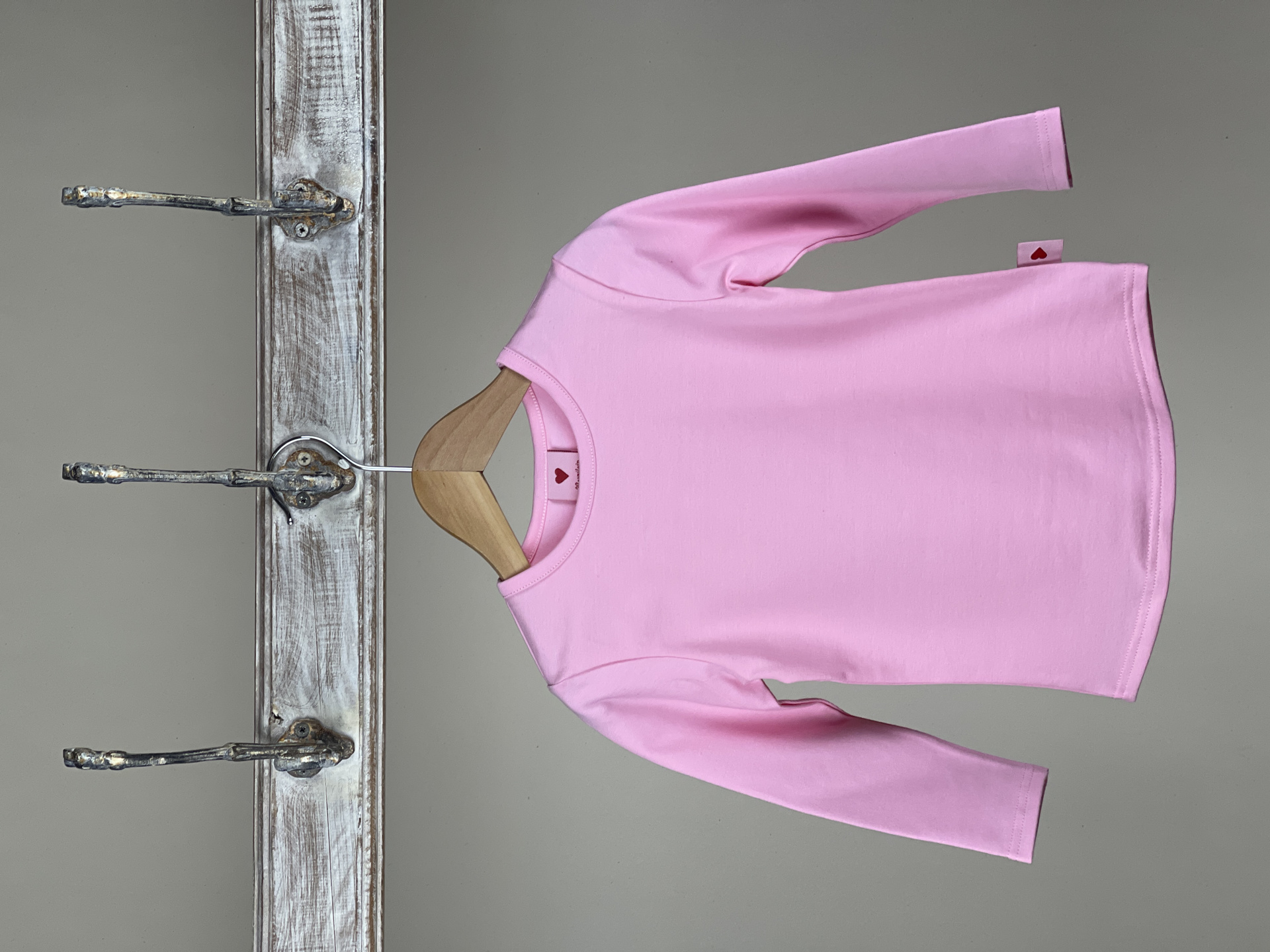 Shirt Basic rosa langarm