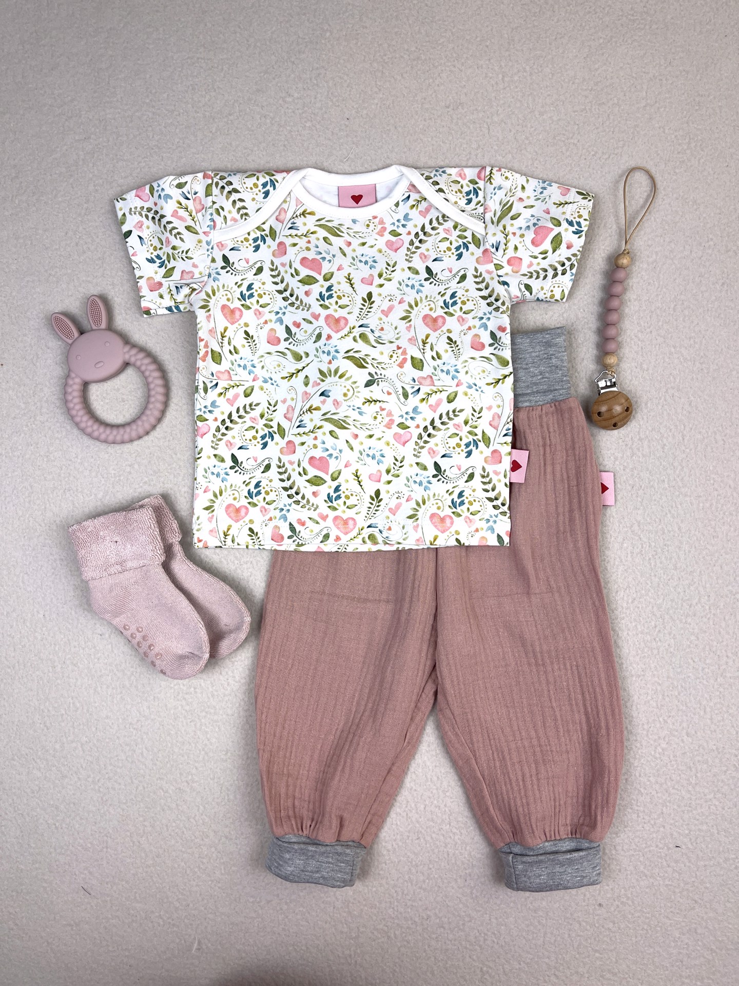 Sommerhose Baby  uni altrosa