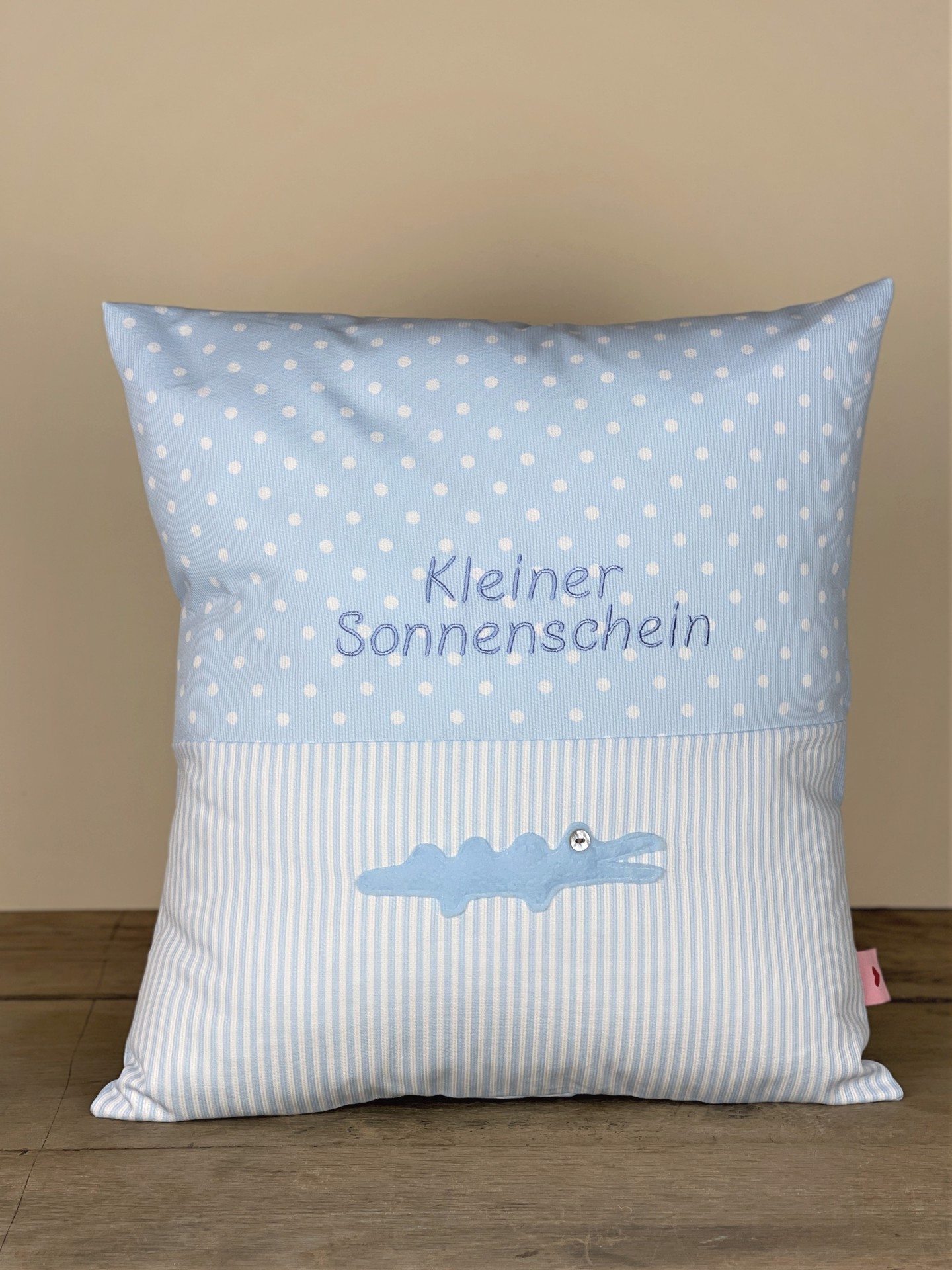 Polster No. 10 Kroko Dots blau