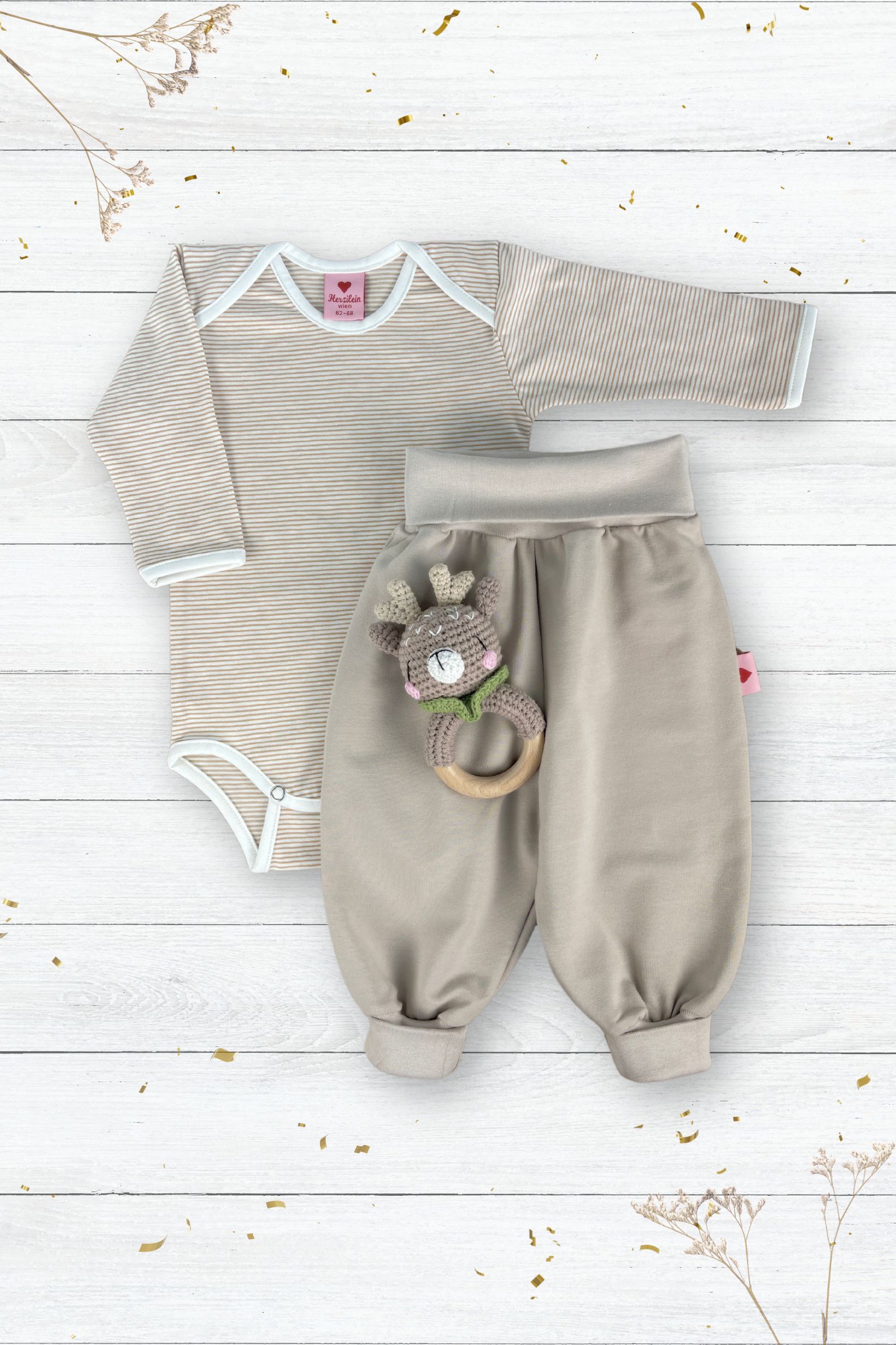 Body gestreift beige