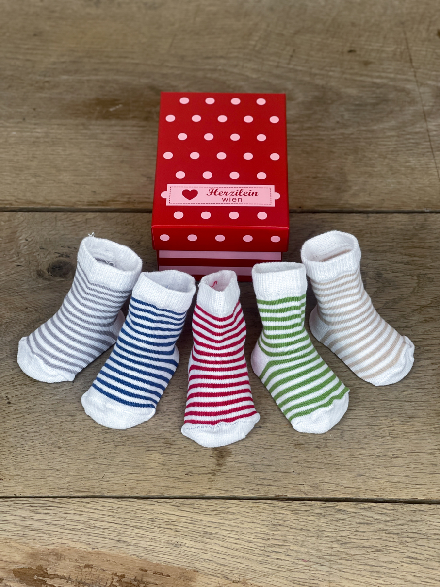 Socken stripes rosa