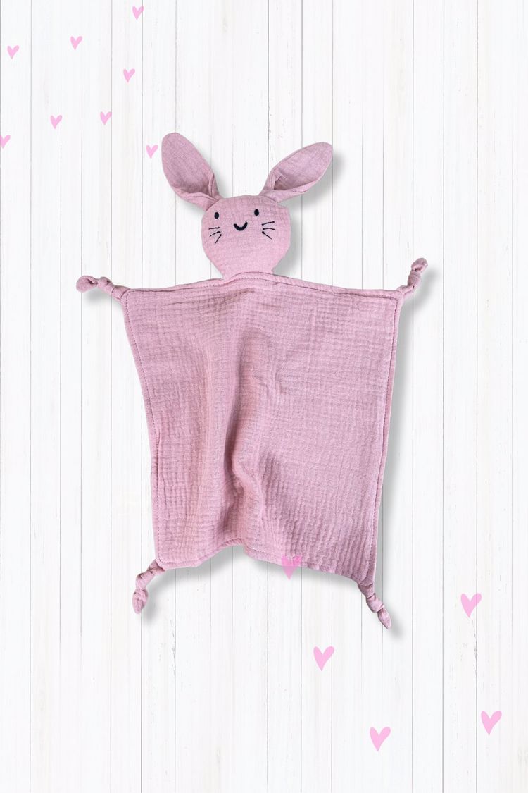 Schmusetuch Hase musselin rosa