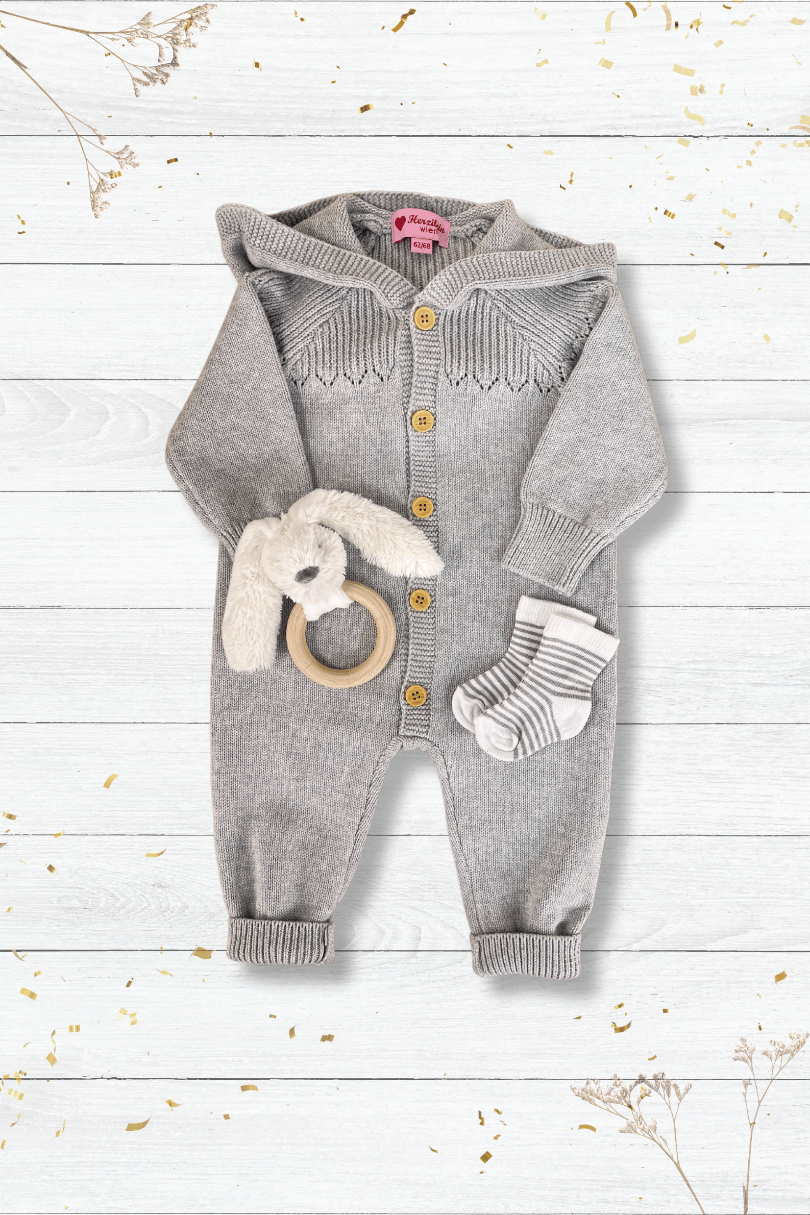 Strick Overall grau