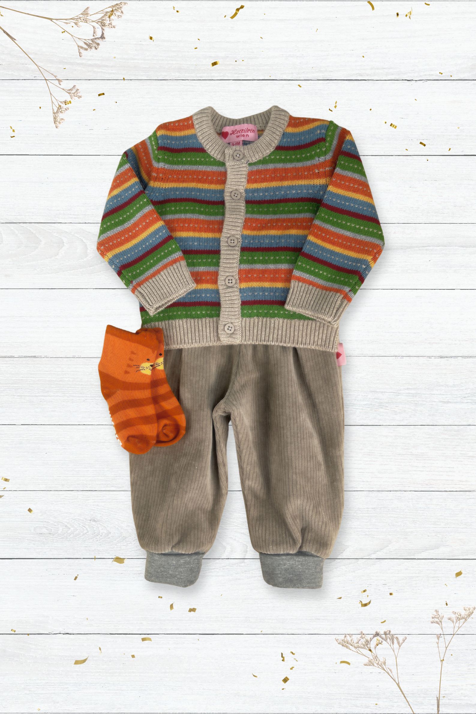 Strickweste gestreift