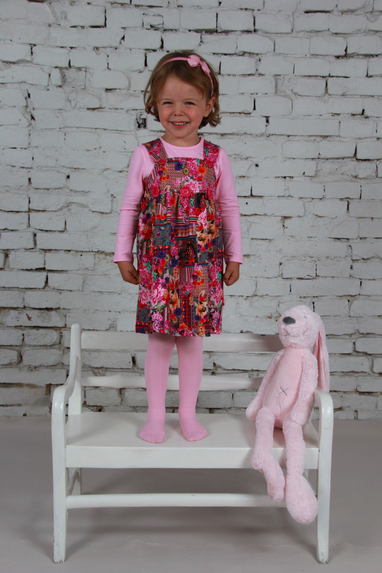 Kinder Strickweste uni Pink