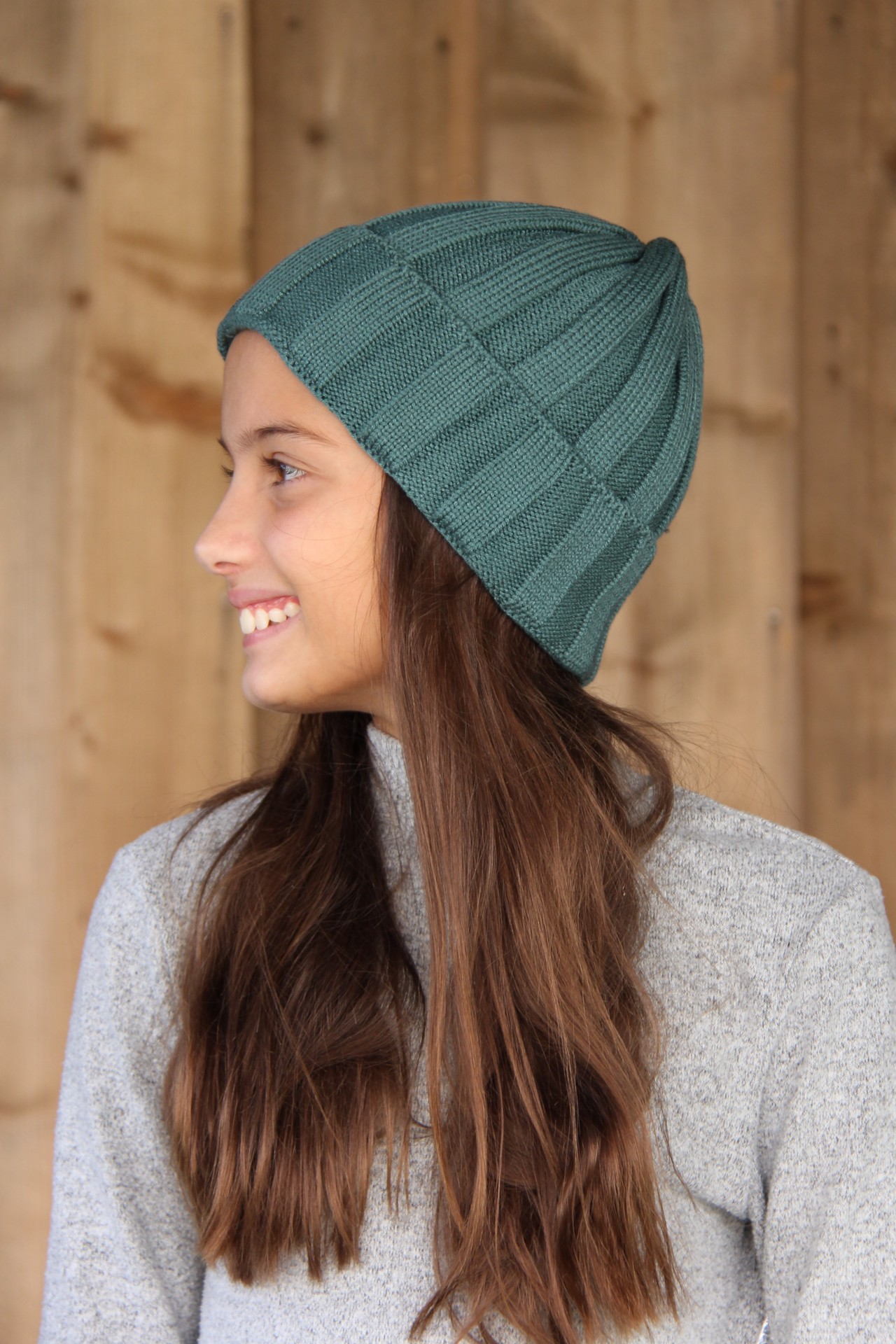 Strickhaube petrol