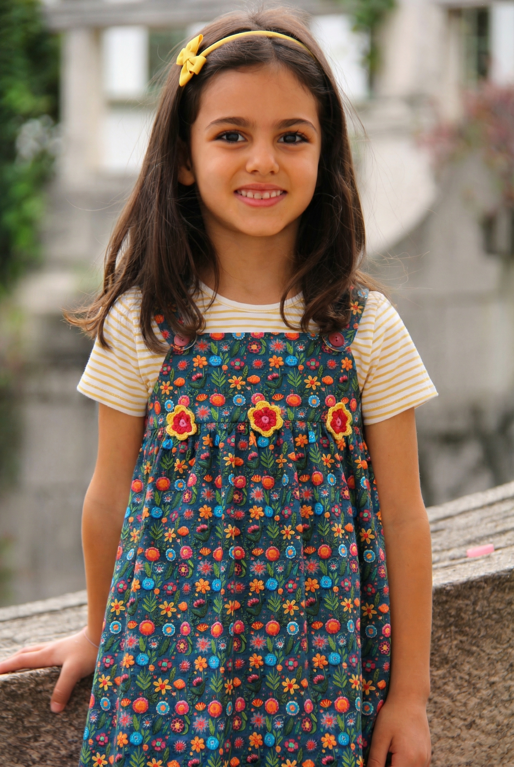 Shirt Kurzarm gestreift gelb