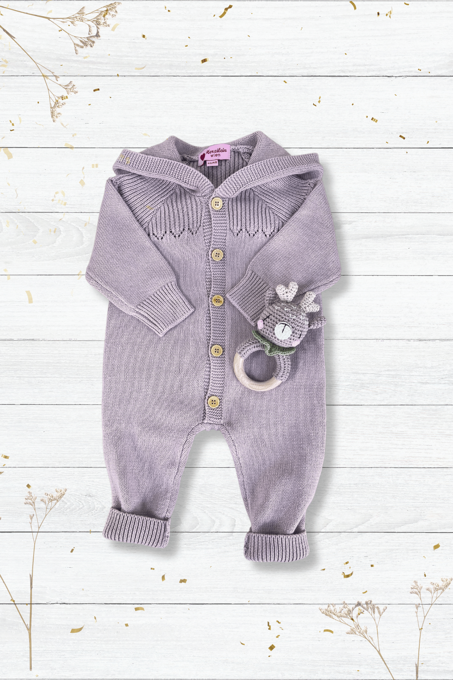 Strick Overall altrosa