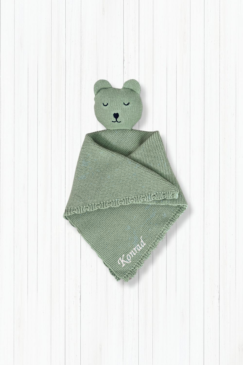 Schmusetuch Strickbär mint