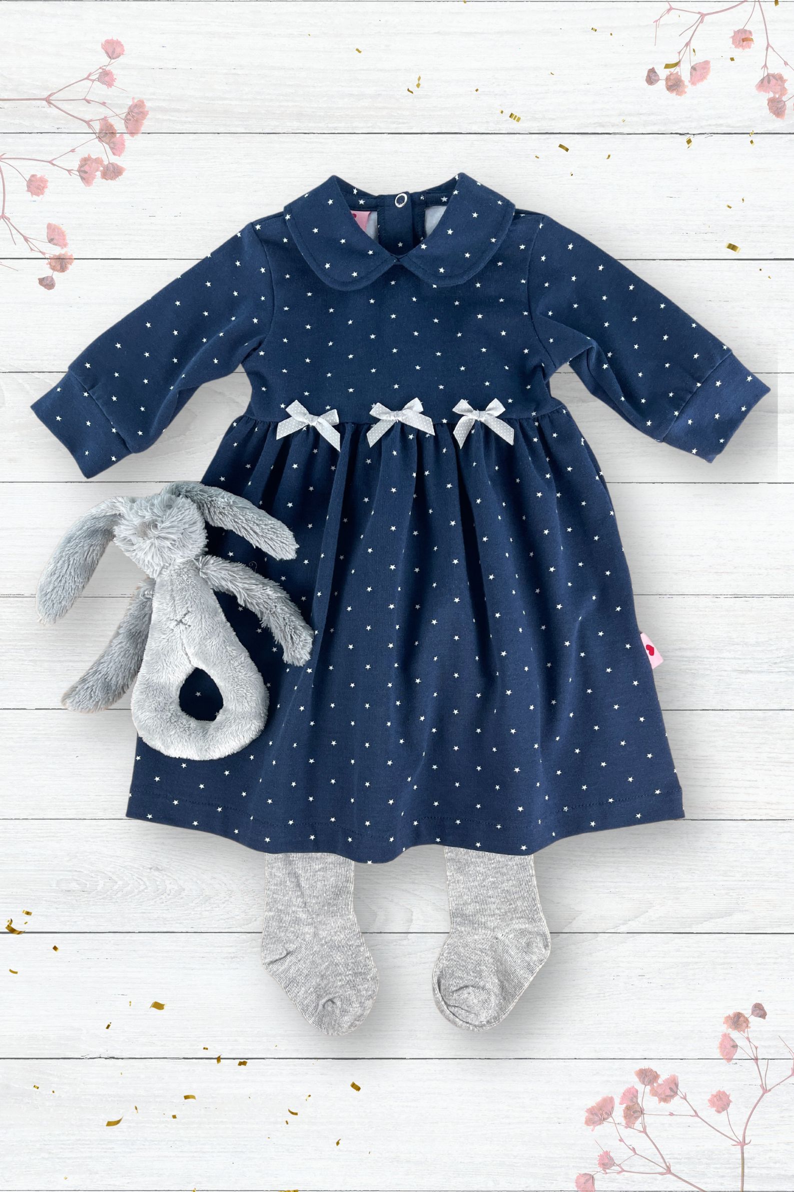 Kleid blau Sterne